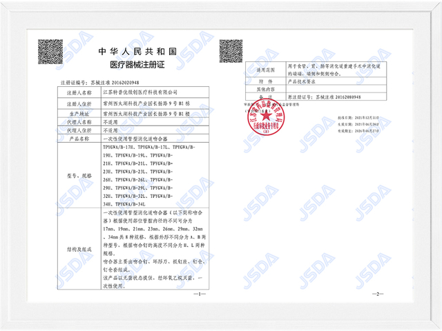 一次性使用管型消化道